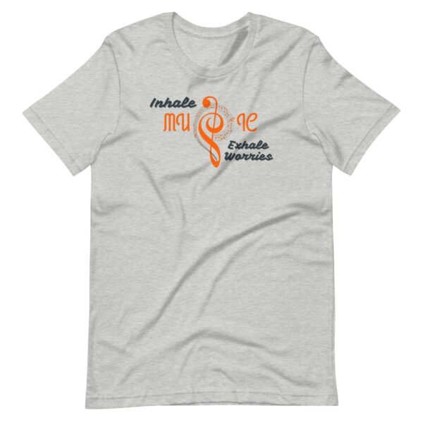 inhale music, exhale worries – unisex t shirt | bella + canvas 3001