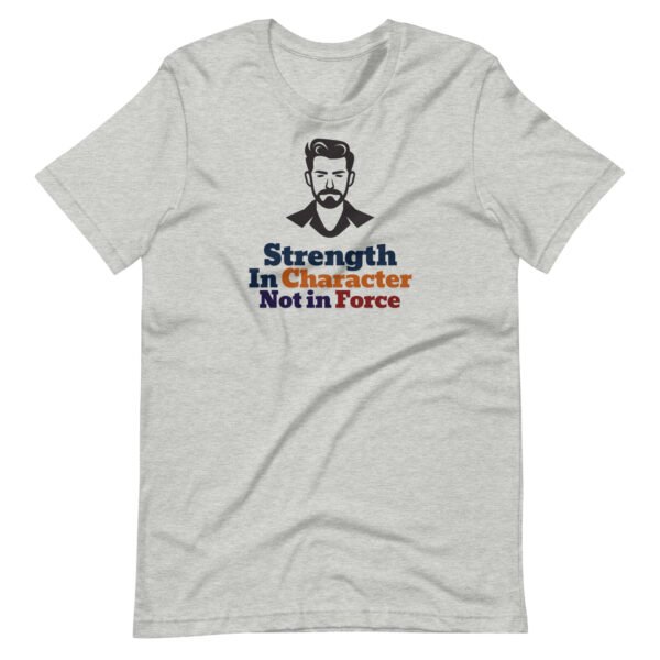 strength in character men's staple t shirt | bella + canvas 3001