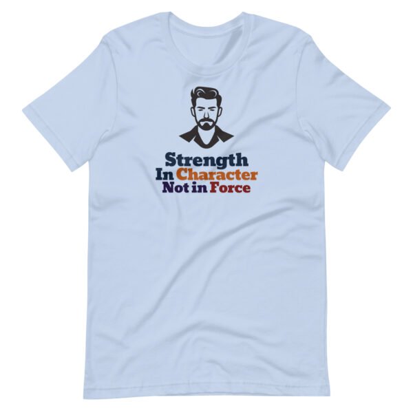strength in character men's staple t shirt | bella + canvas 3001