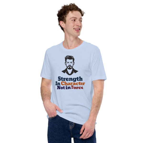 strength in character men's staple t shirt | bella + canvas 3001