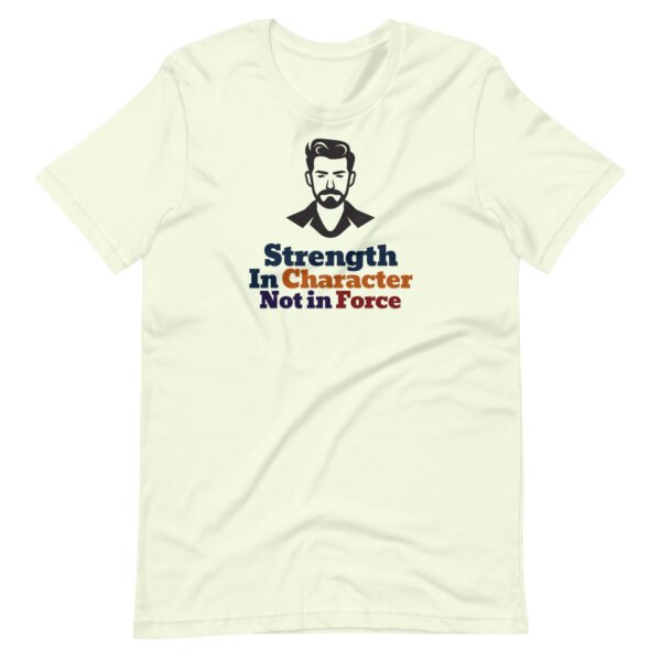strength in character men's staple t shirt | bella + canvas 3001
