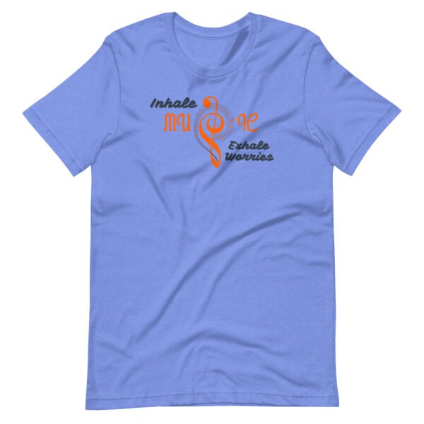inhale music, exhale worries – unisex t shirt | bella + canvas 3001