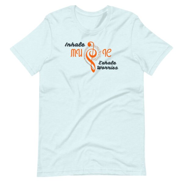 inhale music, exhale worries – unisex t shirt | bella + canvas 3001