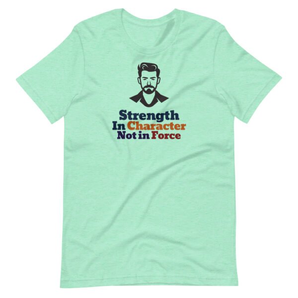 strength in character men's staple t shirt | bella + canvas 3001