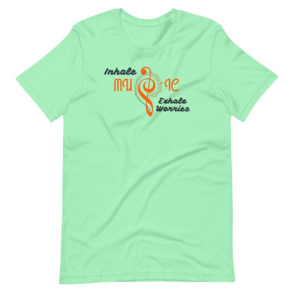 inhale music, exhale worries – unisex t shirt | bella + canvas 3001
