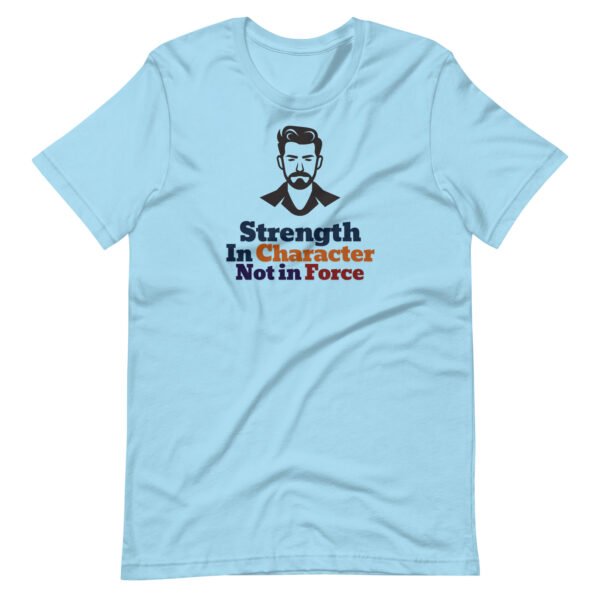 strength in character men's staple t shirt | bella + canvas 3001