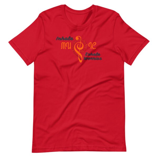 inhale music, exhale worries – unisex t shirt | bella + canvas 3001