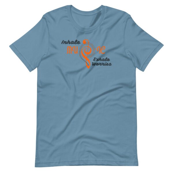inhale music, exhale worries – unisex t shirt | bella + canvas 3001