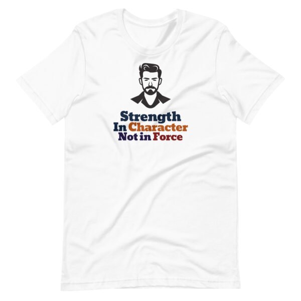 strength in character men's staple t shirt | bella + canvas 3001