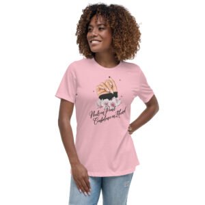 nails on point, confidence in hand – women's relaxed t shirt | bella + canvas 6400
