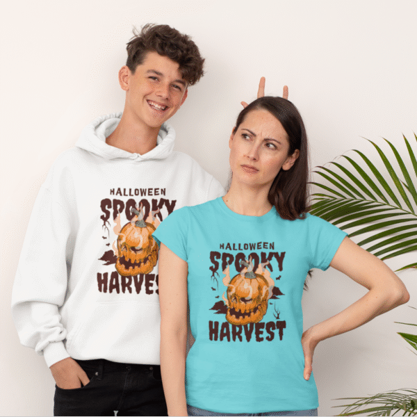 spooky harvest unisex halloween t shirt | bella + canvas 3001