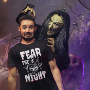 unisex halloween t shirt for women – fear the night | bella + canvas 3001