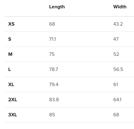 Unisex Premium T-Shirt AS Colour 5001T - Metric Size Guide