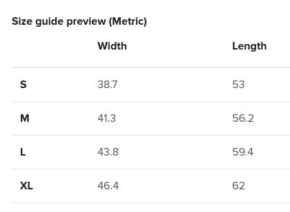 youth short sleeve t shirt – Bella + Canvas 3001Y | Metric Size Guide