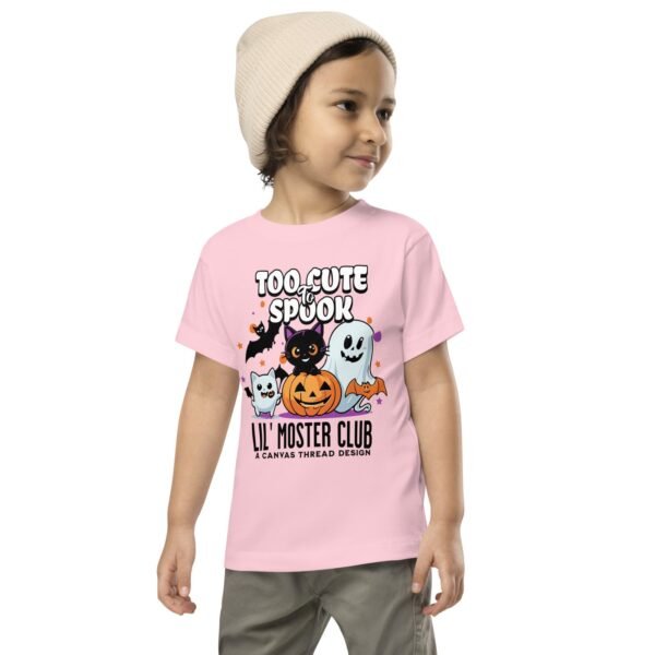 too cute to spook toddler t shirt bella - canvas 3001t