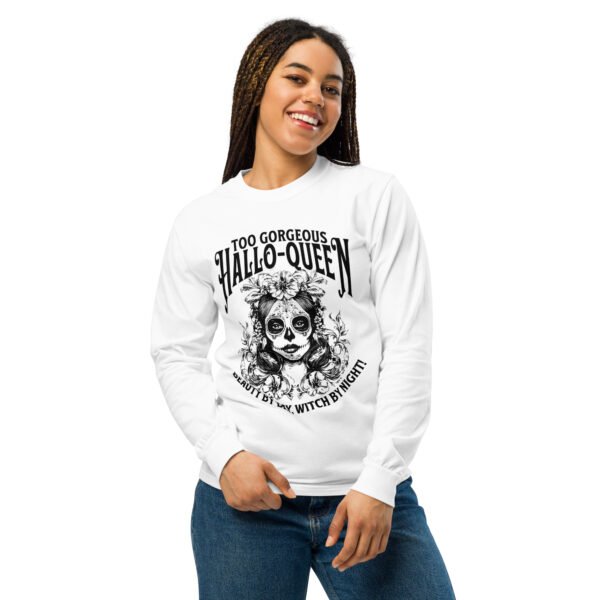 too gorgeous hallo queen – heavyweight long sleeve shirt | comfort colors 6014